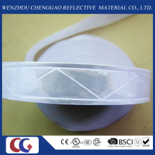 Reines weißes reflektierendes PVC-Band mit Kristallgitter
